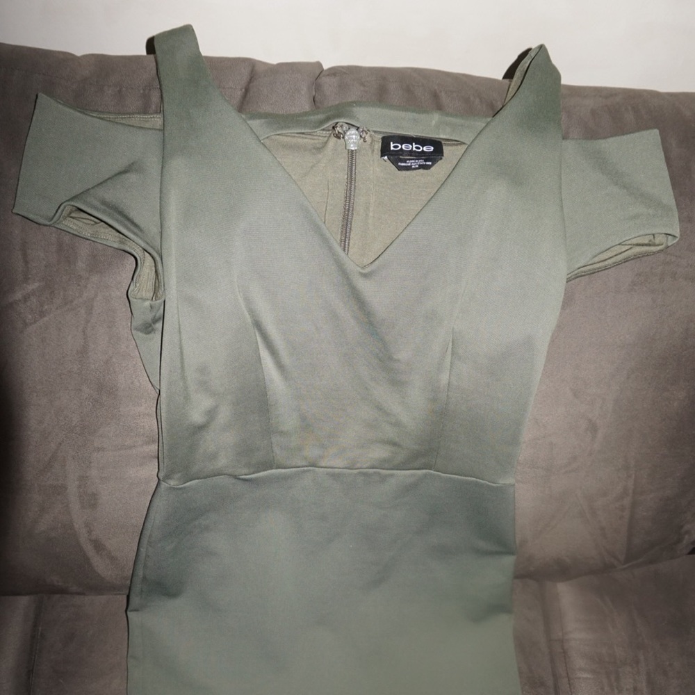 Bebe olive green dress